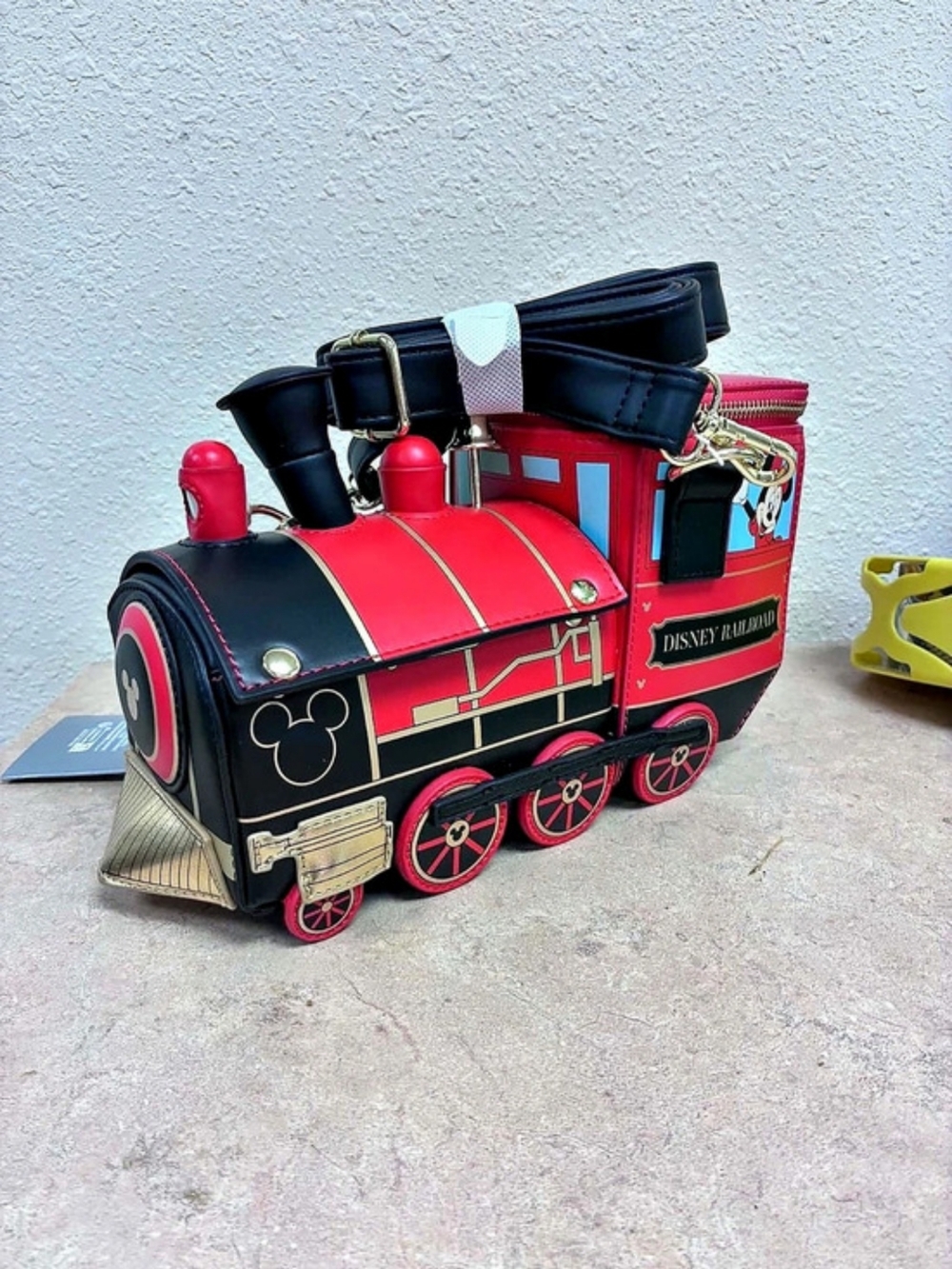 Disney Train Crossbody Bag in Red & Black Like New